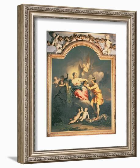 Juno Receives the Head of Argus (Oil)-Jacopo Amigoni-Framed Giclee Print