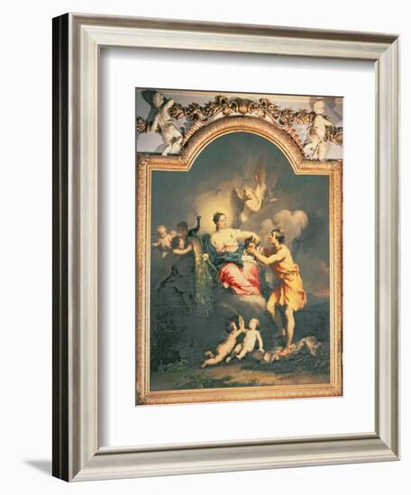 Juno Receives the Head of Argus (Oil)-Jacopo Amigoni-Framed Giclee Print