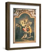 Juno Receives the Head of Argus (Oil)-Jacopo Amigoni-Framed Premium Giclee Print