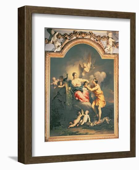 Juno Receives the Head of Argus (Oil)-Jacopo Amigoni-Framed Premium Giclee Print