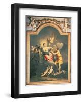 Juno Receives the Head of Argus (Oil)-Jacopo Amigoni-Framed Premium Giclee Print