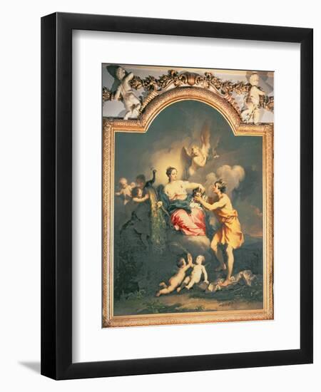 Juno Receives the Head of Argus (Oil)-Jacopo Amigoni-Framed Premium Giclee Print