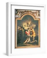 Juno Receives the Head of Argus (Oil)-Jacopo Amigoni-Framed Premium Giclee Print