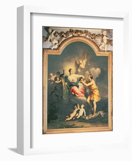 Juno Receives the Head of Argus (Oil)-Jacopo Amigoni-Framed Premium Giclee Print