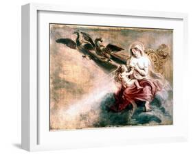 Juno Suckling Hercules-Peter Paul Rubens-Framed Giclee Print