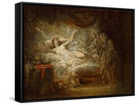 Jupiter and Aegina-Jean-Baptiste Greuze-Framed Stretched Canvas