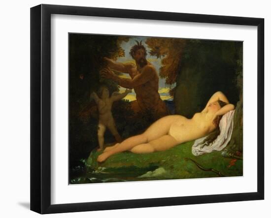 Jupiter and Antiope, 1851-Jean-Auguste-Dominique Ingres-Framed Giclee Print