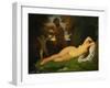 Jupiter and Antiope, 1851-Jean-Auguste-Dominique Ingres-Framed Giclee Print