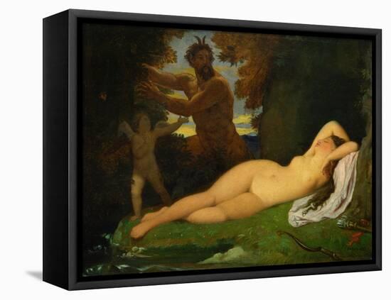 Jupiter and Antiope, 1851-Jean-Auguste-Dominique Ingres-Framed Stretched Canvas