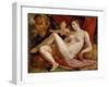 Jupiter and Antiope-Hendrick Goltzius-Framed Giclee Print