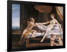 Jupiter and Dana-Correggio-Framed Giclee Print