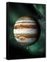 Jupiter And Earth, Artwork-Victor Habbick-Framed Stretched Canvas