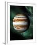 Jupiter And Earth, Artwork-Victor Habbick-Framed Premium Photographic Print