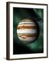 Jupiter And Earth, Artwork-Victor Habbick-Framed Premium Photographic Print