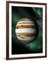 Jupiter And Earth, Artwork-Victor Habbick-Framed Photographic Print