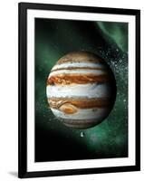 Jupiter And Earth, Artwork-Victor Habbick-Framed Photographic Print