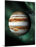 Jupiter And Earth, Artwork-Victor Habbick-Mounted Photographic Print