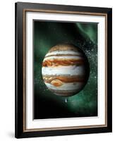 Jupiter And Earth, Artwork-Victor Habbick-Framed Photographic Print
