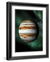 Jupiter And Earth, Artwork-Victor Habbick-Framed Photographic Print