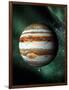 Jupiter And Earth, Artwork-Victor Habbick-Framed Photographic Print