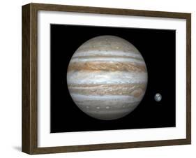 Jupiter And Earth Compared, Artwork-Walter Myers-Framed Photographic Print