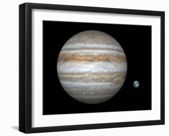 Jupiter And Earth Compared, Artwork-Walter Myers-Framed Photographic Print