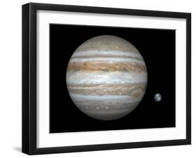 Jupiter And Earth Compared, Artwork-Walter Myers-Framed Photographic Print