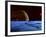 Jupiter and its Moon Lo as Seen from the Frozen Surface of Jupiter's Moon Europa-null-Framed Photographic Print