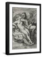 Jupiter and Juno, C.1593-94 (Engraving on Laid Paper)-Hendrik Goltzius-Framed Giclee Print