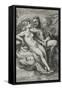 Jupiter and Juno, C.1593-94 (Engraving on Laid Paper)-Hendrik Goltzius-Framed Stretched Canvas