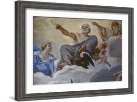 Jupiter and Junon Detail of The council of the Gods, fresco-Giovanni Lanfranco-Framed Giclee Print