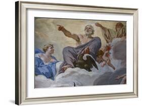 Jupiter and Junon Detail of The council of the Gods, fresco-Giovanni Lanfranco-Framed Giclee Print