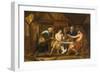 Jupiter and Mercury in the House of Philemon and Baucis, circa 1645 (Oil on Canvas)-Jacob Jordaens-Framed Giclee Print