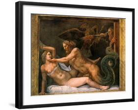 Jupiter and Olympia, 1526-1534-Giulio Romano-Framed Giclee Print