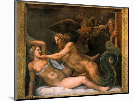 Jupiter and Olympia, 1526-1534-Giulio Romano-Mounted Giclee Print