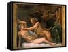 Jupiter and Olympia, 1526-1534-Giulio Romano-Framed Stretched Canvas