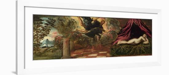 Jupiter and Semele, Ca 1545-Jacopo Tintoretto-Framed Giclee Print