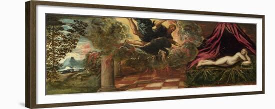 Jupiter and Semele, Ca 1545-Jacopo Tintoretto-Framed Premium Giclee Print