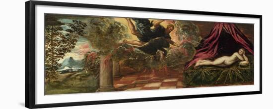Jupiter and Semele, Ca 1545-Jacopo Tintoretto-Framed Premium Giclee Print