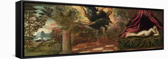 Jupiter and Semele, Ca 1545-Jacopo Tintoretto-Framed Stretched Canvas