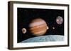 Jupiter And the Galilean Moons Seen From Leda-Science Photo Library-Framed Photographic Print