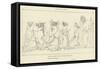 Jupiter and the Muses-John Flaxman-Framed Stretched Canvas