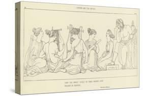 Jupiter and the Muses-John Flaxman-Stretched Canvas