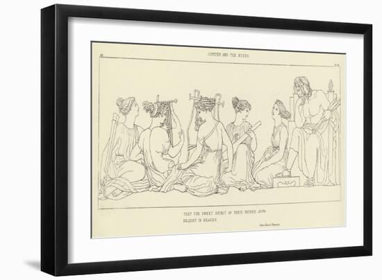 Jupiter and the Muses-John Flaxman-Framed Giclee Print