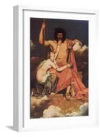 Jupiter and Thetis-Jean-Auguste-Dominique Ingres-Framed Art Print