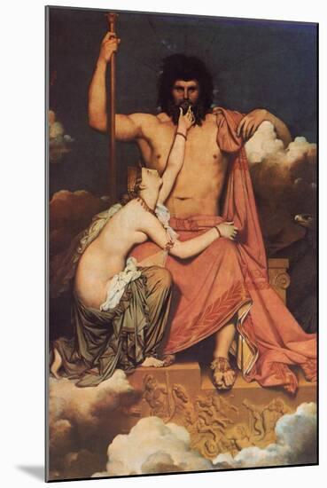 Jupiter and Thetis-Jean-Auguste-Dominique Ingres-Mounted Art Print