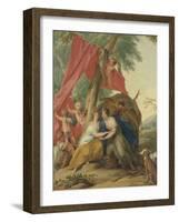 Jupiter, Disguised as Diana, Seducing the Nymph Callisto-Jacob De Wit-Framed Art Print