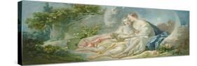 Jupiter Disguised as Diana Tries to Seduce Callisto, C.1753-Jean-Honore Fragonard-Stretched Canvas