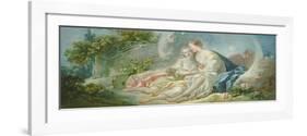 Jupiter Disguised as Diana Tries to Seduce Callisto, C.1753-Jean-Honore Fragonard-Framed Giclee Print