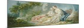 Jupiter Disguised as Diana Tries to Seduce Callisto, C.1753-Jean-Honore Fragonard-Mounted Giclee Print